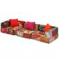 Preview: 3-Sitzer Modularer Pouf Patchwork Stoff 