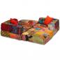 Preview: 3-Sitzer Modularer Pouf Patchwork Stoff