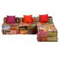 Preview: 3-Sitzer Modularer Pouf Patchwork Stoff 