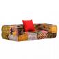 Preview: ARDEBO.de - 2-Sitzer Modularer Pouf Patchwork Stoff 