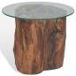 Preview: Couchtisch Teak Glas 50x40 cm