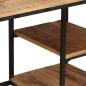 Preview: Schreibtisch mit Klapphocker Mangoholz Massiv 115x50x76 cm