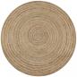 Preview: ARDEBO.de - Teppich Jute Geflochten 90 cm Rund