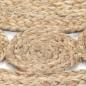 Preview: Teppich Flechtmuster Jute 90 cm Rund