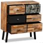 Preview: Beistellschrank mit 6 Schubladen Recyceltes Teakholz 70x30x76cm