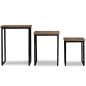 Preview: 3-tlg. Satztisch-Set Recyceltes Massivholz Teak