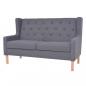 Preview: ARDEBO.de - Sofa 2-Sitzer Stoff Grau