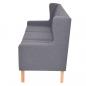 Preview: 3-Sitzer Sofa Stoff Grau