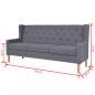 Preview: 3-Sitzer Sofa Stoff Grau