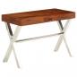 Preview: ARDEBO.de - Schreibtisch Massivholz mit Honigfarbenem Finish 110x50x76 cm