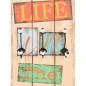 Preview: Wandgarderobe mit 6 Haken 120 x 40 cm "LIVE LIFE" 