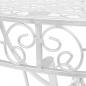 Preview: Beistelltisch Vintage-Stil Halbrund Metall 72x36x74 cm Silber