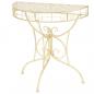 Preview: ARDEBO.de - Beistelltisch Vintage-Stil Halbrund Metall 72 x 36 x 74 cm Gold