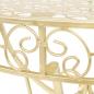 Preview: Beistelltisch Vintage-Stil Halbrund Metall 72 x 36 x 74 cm Gold