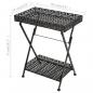 Preview: Beistelltisch Klappbar Vintage Metall 58 x 35 x 72 cm Schwarz