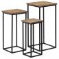 Preview: ARDEBO.de - Beistelltisch-Set 3-tlg. Recyceltes Teak