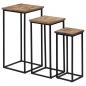 Preview: Beistelltisch-Set 3-tlg. Recyceltes Teak