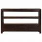 Preview: TV-Schrank Massivholz Akazie 90x30x55 cm Dunkelbraun