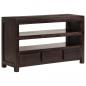 Preview: TV-Schrank Massivholz Akazie 90x30x55 cm Dunkelbraun