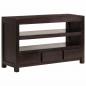 Preview: TV-Schrank Massivholz Akazie 90x30x55 cm Dunkelbraun