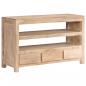 Preview: TV-Schrank Massivholz Akazie 90x30x55 cm Hellbraun