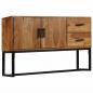 Preview: Sideboard Braun 110x30x70 cm Massivholz Akazie