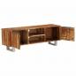 Preview: TV-Schrank Massivholz Palisander Honigbraun 118x30x40 cm