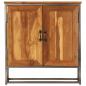 Preview: Sideboard Recyceltes Teakholz und Stahl 65x30x70 cm