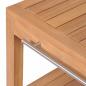 Preview: Waschtisch Massivholz Teak mit Waschbecken aus Flussstein