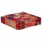 Preview: Pouf Flickwerk Quadrat Baumwolle Handgefertigt 50×50×12 cm Rot