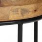 Preview: Couchtisch Mangoholz Massiv und Stahl 50 x 40 cm