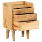 Preview: Nachttisch Mangoholz Massiv 40 x 30 x 59,5 cm 