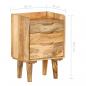 Preview: Nachttisch Mangoholz Massiv 40 x 30 x 59,5 cm 