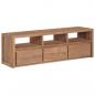 Preview: ARDEBO.de - TV-Schrank Massivholz Teak mit natürlichem Finish 120×30×40 cm