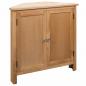 Preview: ARDEBO.de - Eckschrank 80 x 33,5 x 78 cm Massivholz Eiche