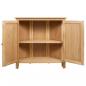 Preview: Eckschrank 80 x 33,5 x 78 cm Massivholz Eiche