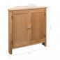 Preview: Eckschrank 80 x 33,5 x 78 cm Massivholz Eiche