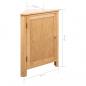 Preview: Eckschrank 59x45x80 cm Massivholz Eiche