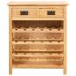 Preview: Weinschrank 72x32x90 cm Massivholz Eiche