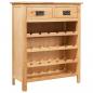 Preview: Weinschrank 72x32x90 cm Massivholz Eiche