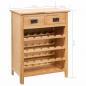 Preview: Weinschrank 72x32x90 cm Massivholz Eiche