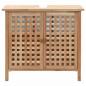 Preview: Waschbeckenunterschrank Massivholz Walnuss 66x29x61 cm