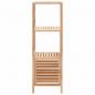 Preview: Badezimmerschrank Massivholz Walnuss 39,5x35,5x123 cm