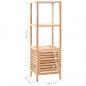 Preview: Badezimmerschrank Massivholz Walnuss 39,5x35,5x123 cm