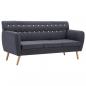 Preview: 3-Sitzer-Sofa Stoff 172x70x82 cm Dunkelgrau