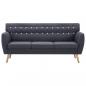 Preview: 3-Sitzer-Sofa Stoff 172x70x82 cm Dunkelgrau