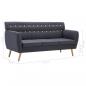 Preview: 3-Sitzer-Sofa Stoff 172x70x82 cm Dunkelgrau