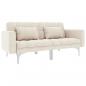 Preview: ARDEBO.de - Schlafsofa Creme Stoff 