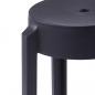 Preview: Stapelbare Hocker 4 Stk. Schwarz Kunststoff