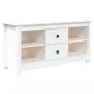 Preview: TV-Schrank Weiß 103x36,5x52 cm Massivholz Kiefer